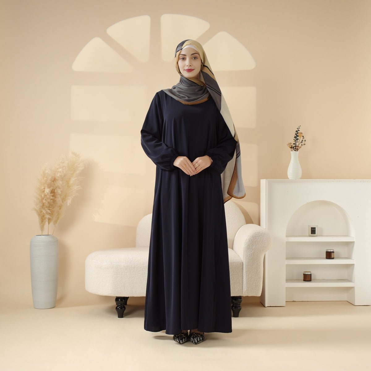 Essential Premium Versatile Pockets Umbrella Cut Abaya (MA113) - Mariam's Collection