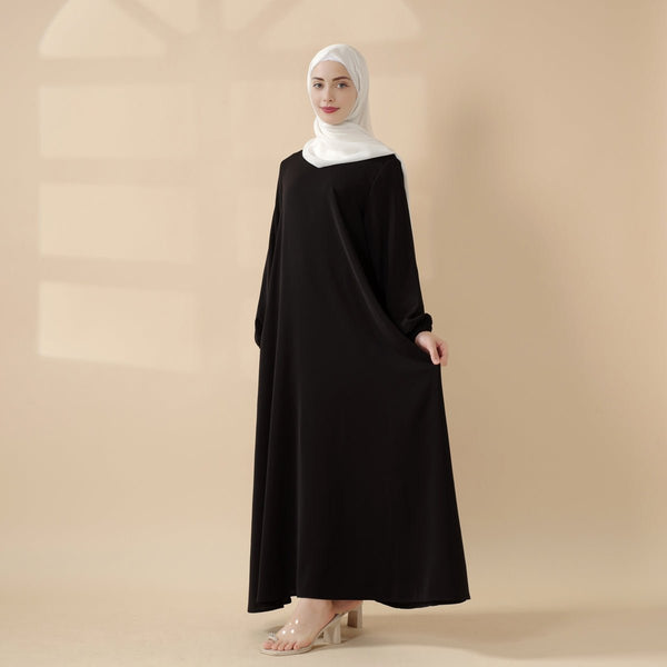 Essential Premium Versatile Pockets Umbrella Cut Abaya (MA113) - Mariam's Collection