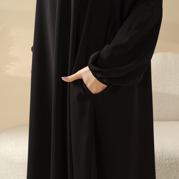 Essential Premium Versatile Pockets Umbrella Cut Abaya (MA113) - Mariam's Collection
