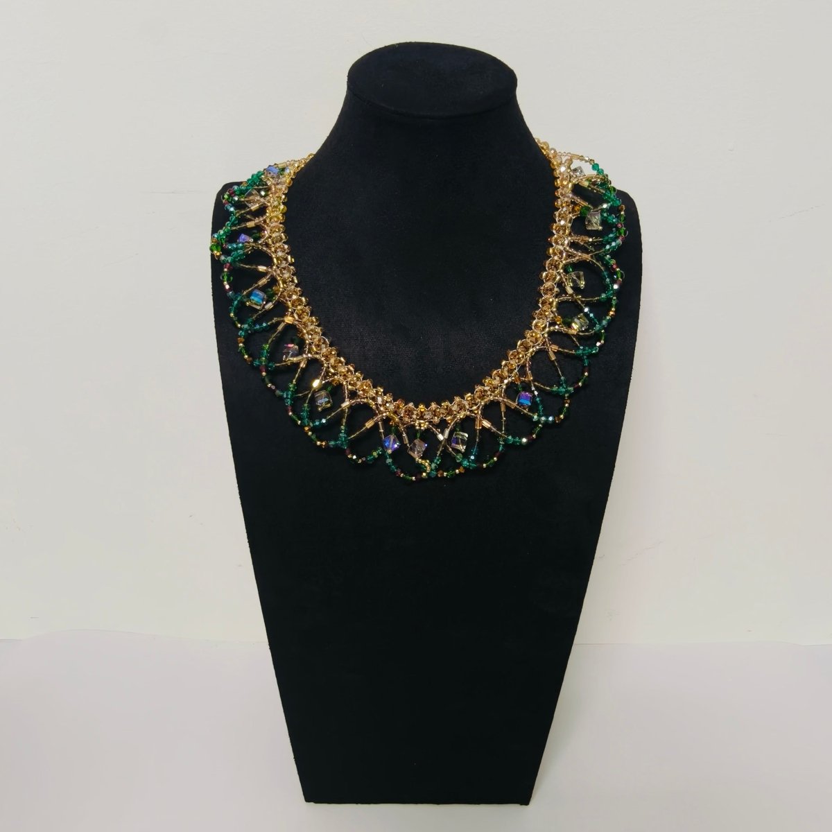 Exquisite Handmade Woven Luminescence Beaded Necklace (MAC343) - Mariam's Collection