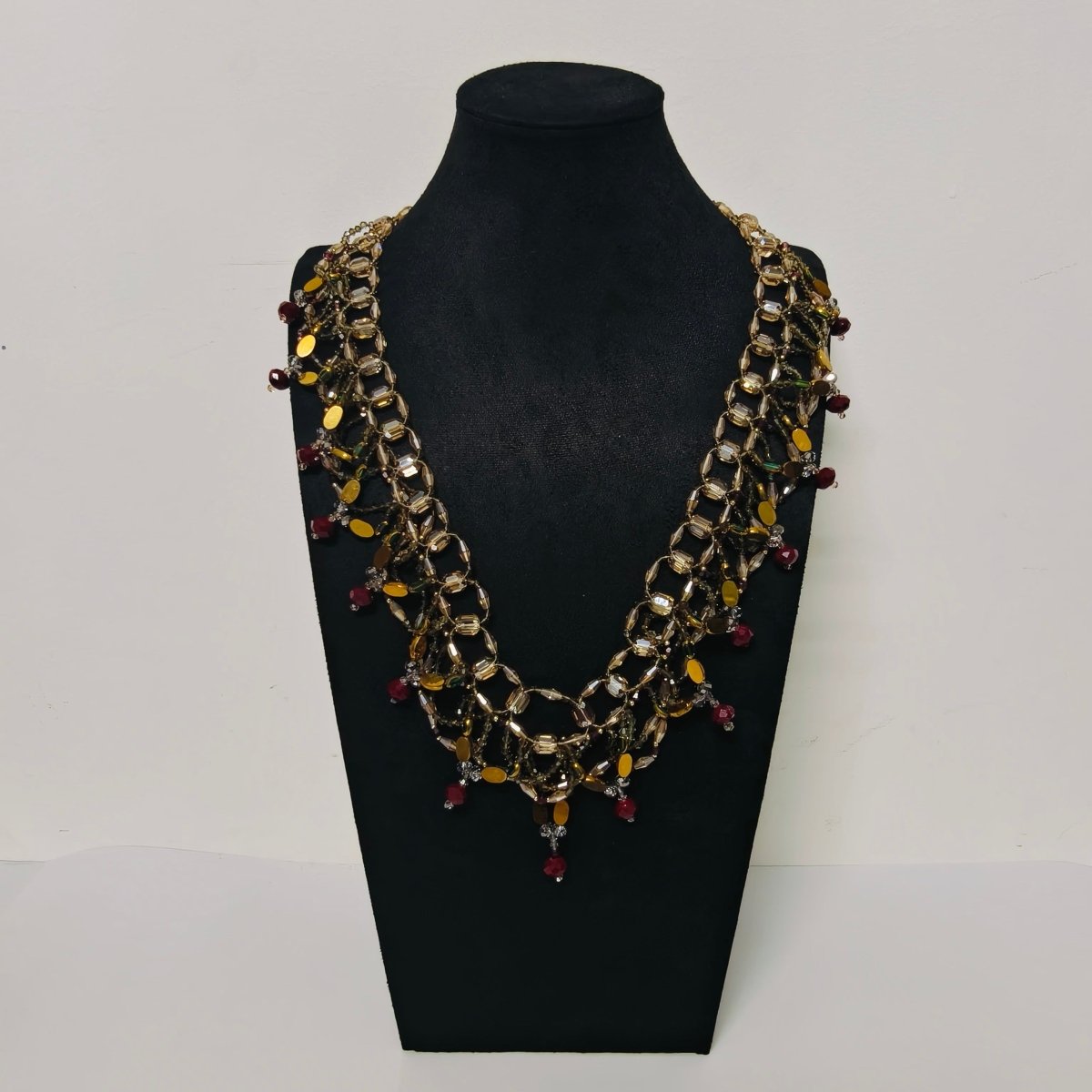 Exquisite Handmade Woven Luminescence Beaded Necklace (MAC343) - Mariam's Collection
