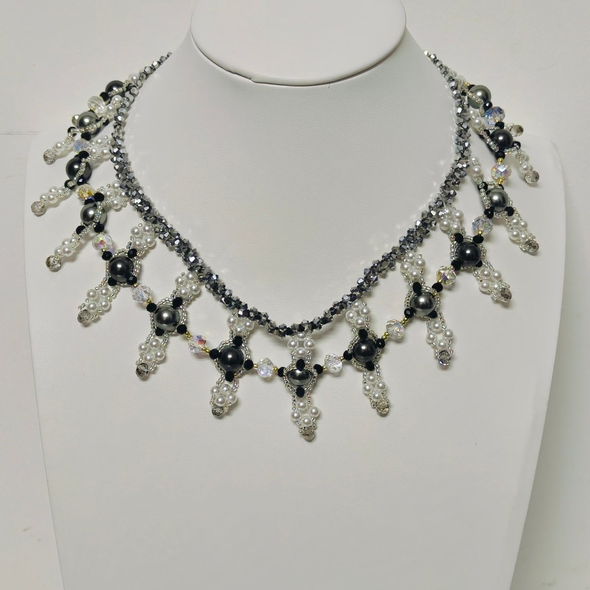 Exquisite Handmade Woven Luminescence Beaded Necklace (MAC343) - Mariam's Collection