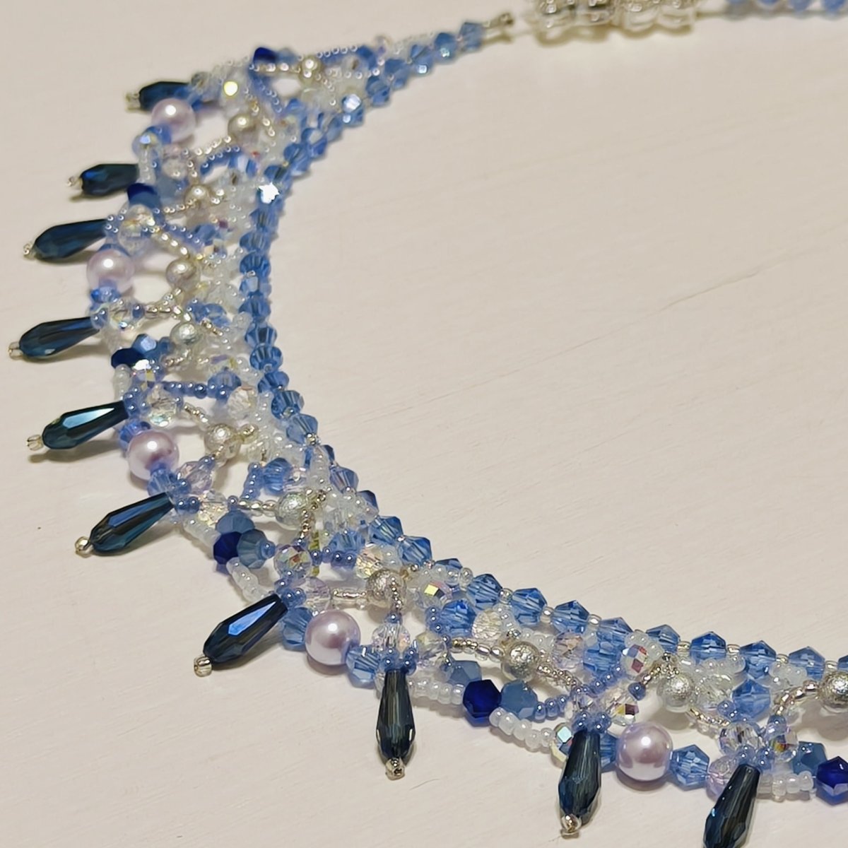 Exquisite Handmade Woven Luminescence Beaded Necklace (MAC343) - Mariam's Collection