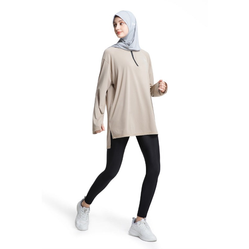 Women's Quick Dry Half Zip Running Top(MS115)