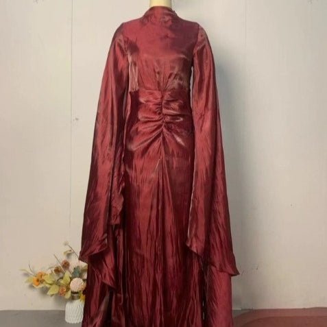 Fitted Waist Maxi Dress(MS285) - Mariam's Collection