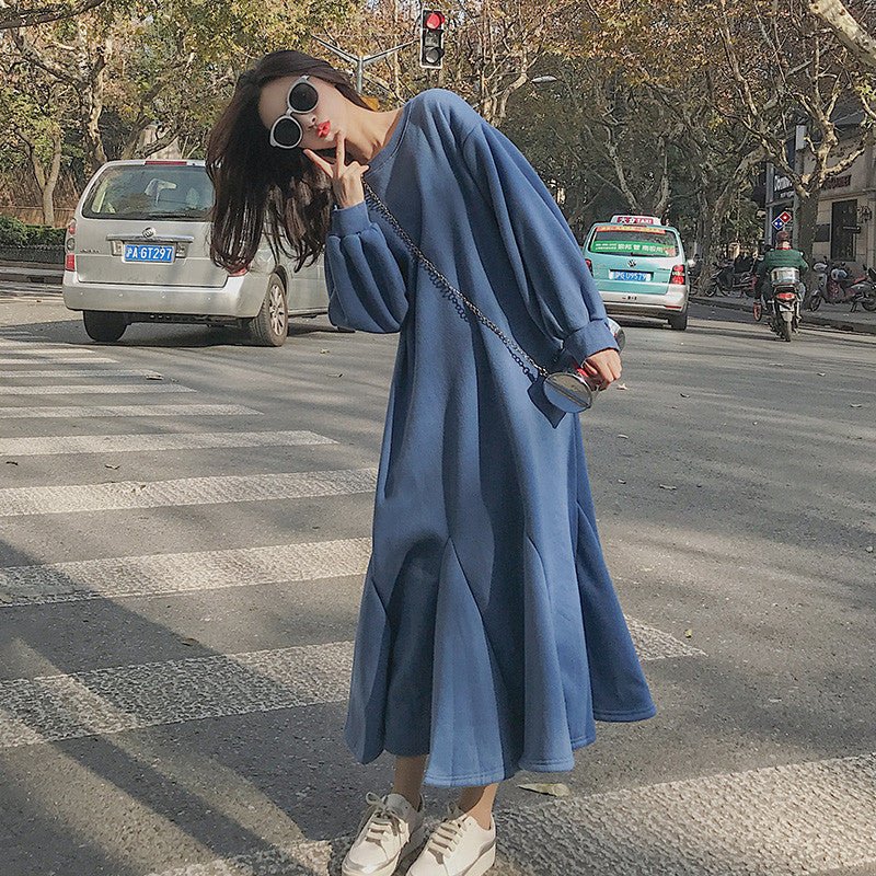 Fleece - Lined Sweatshirt Mermaid Dress(MS193) - Mariam's Collection