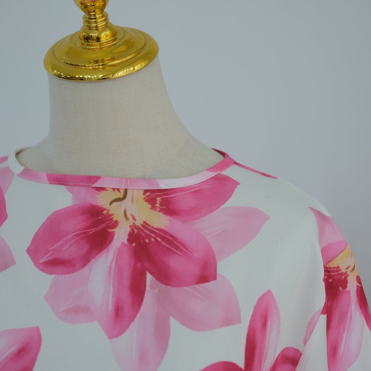 Back sash detail tied loosely