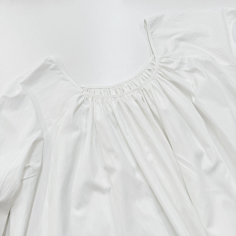 French Loungewear Maxi Dress with Ruffle Cuffs(MA397) - Mariam's Collection