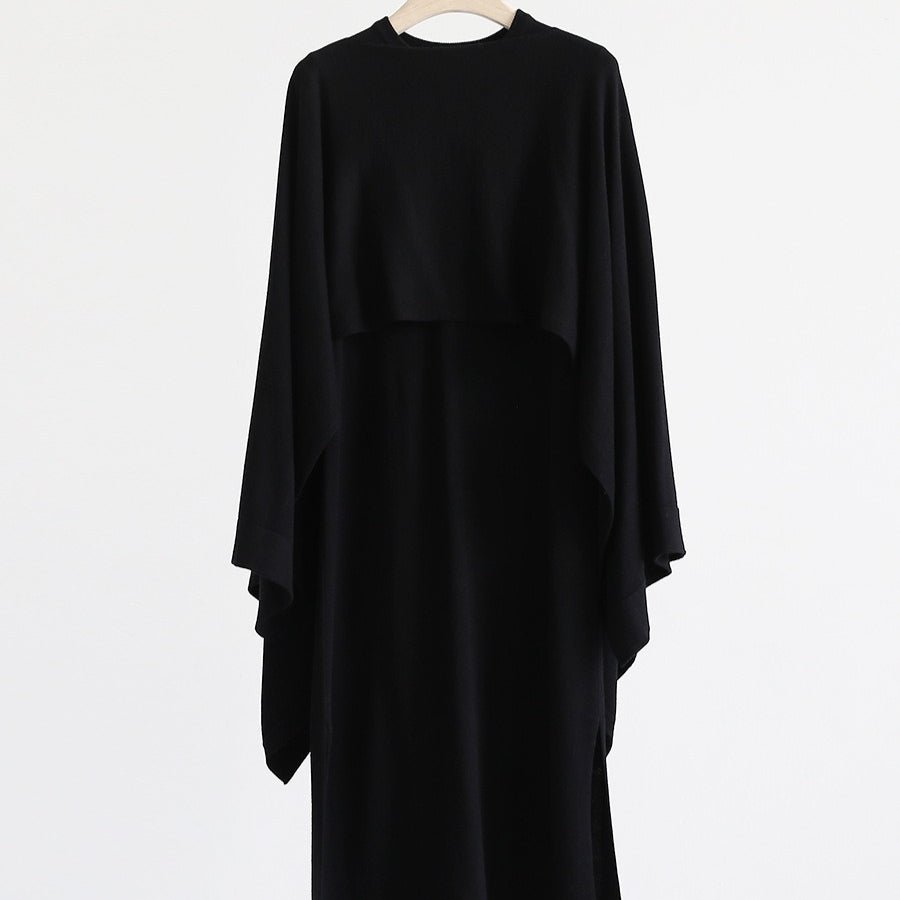 French - Style Two - Piece with Draped Poncho (MS310) - Mariam's Collection