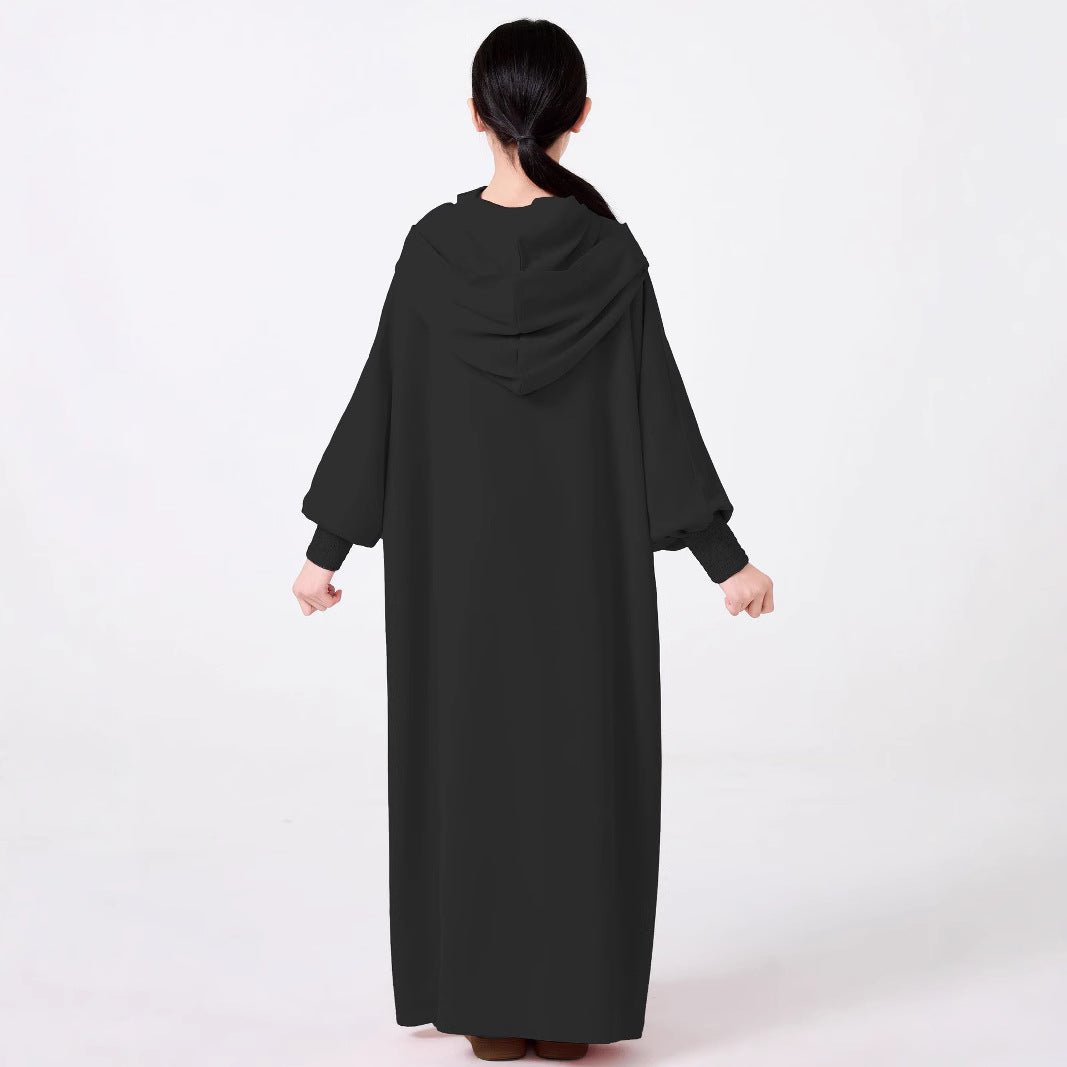 Girls Hooded Abaya Dress | Youth Oversized Maxi Sweatshirt Dress(MKG016) - Mariam's Collection