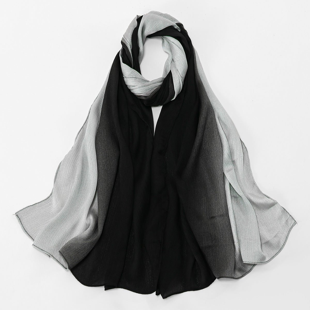 Gradient Crinkle Texture Hijab Scarf(MH253) - Mariam's Collection