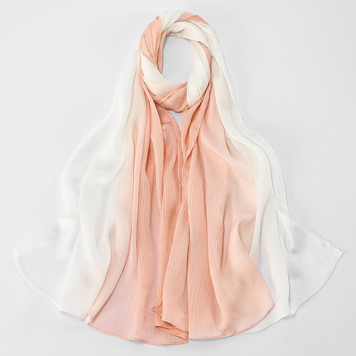 Gradient Crinkle Texture Hijab Scarf(MH253) - Mariam's Collection