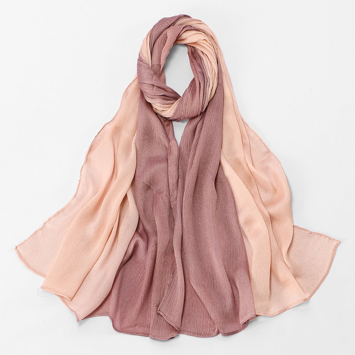 Gradient Crinkle Texture Hijab Scarf(MH253) - Mariam's Collection