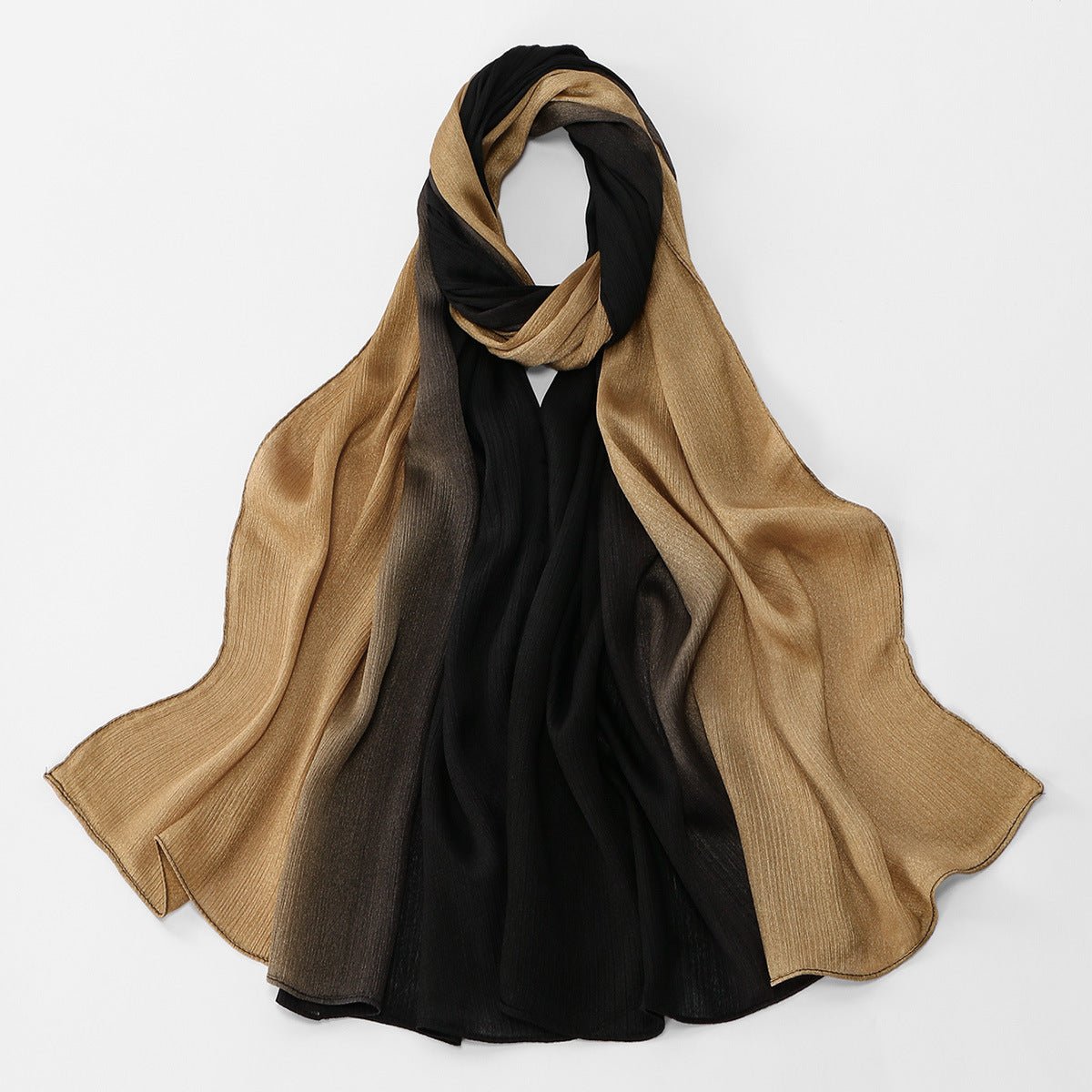 Gradient Crinkle Texture Hijab Scarf(MH253) - Mariam's Collection