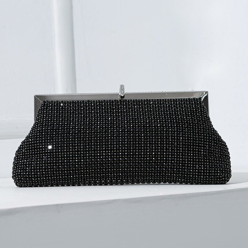 Essentials fit: phone and lipstick inside crystal clutch