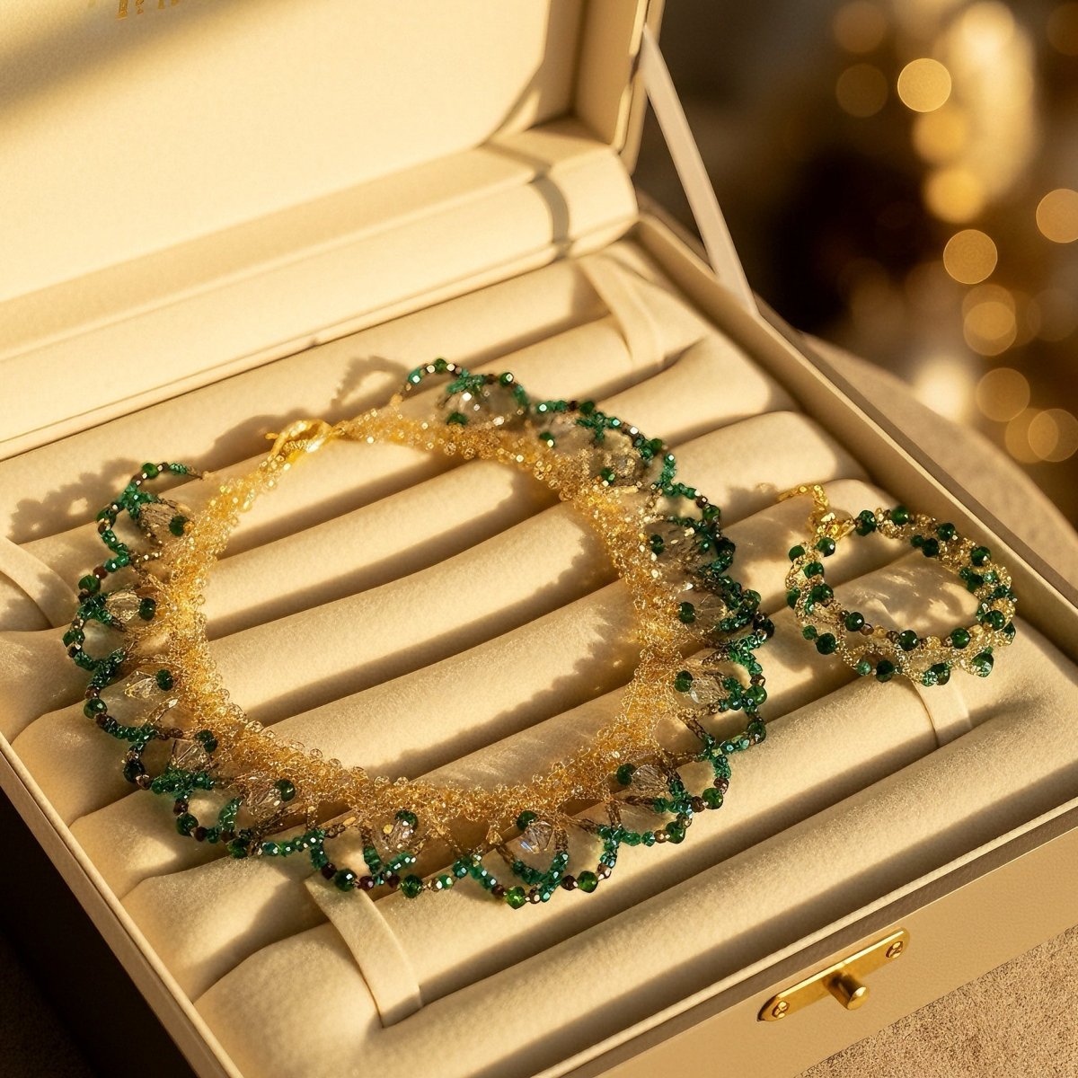 Handmade Woven Beaded Necklace | Glass Beads & Shell Pearls Choker | Intricate Seed Bead Art Necklace (MAC343) - Mariam's Collection