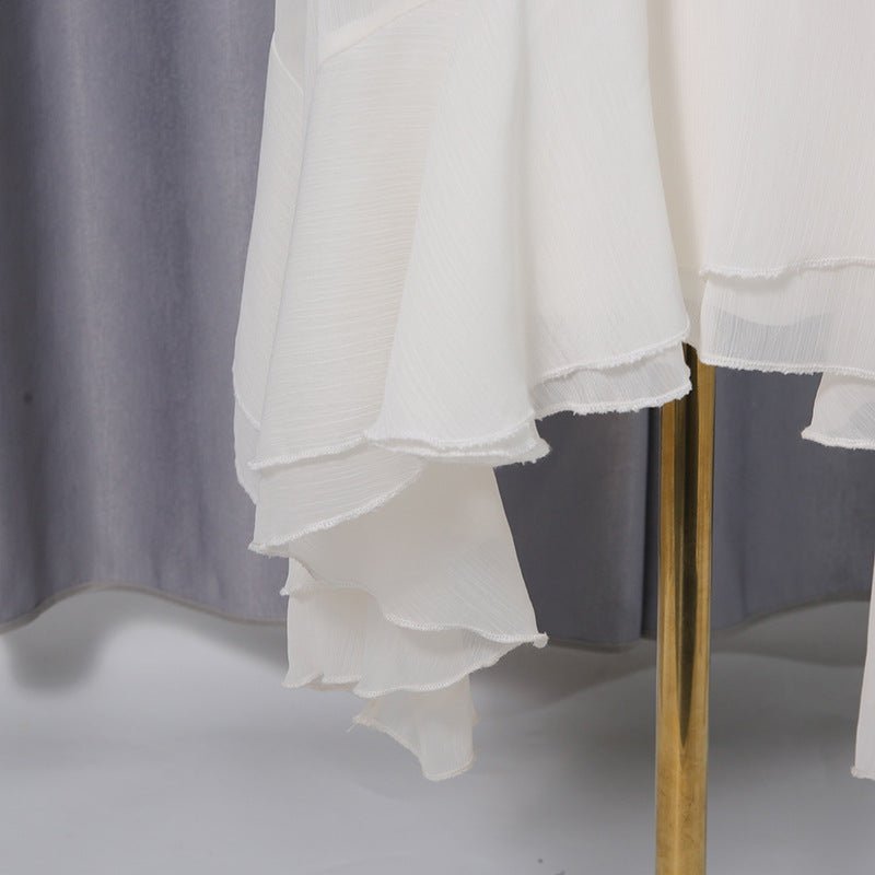 Two-piece set showing chiffon overlay dress and inner slip dress layer