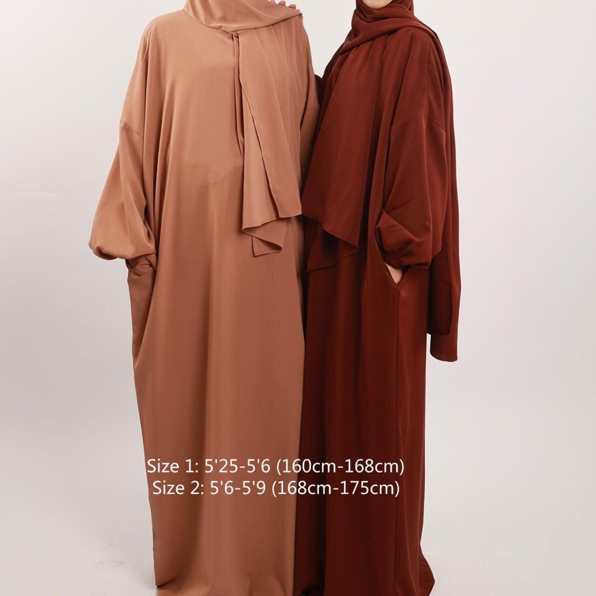 Hijab Attached Hoodie Abaya (MA001) - Mariam's Collection