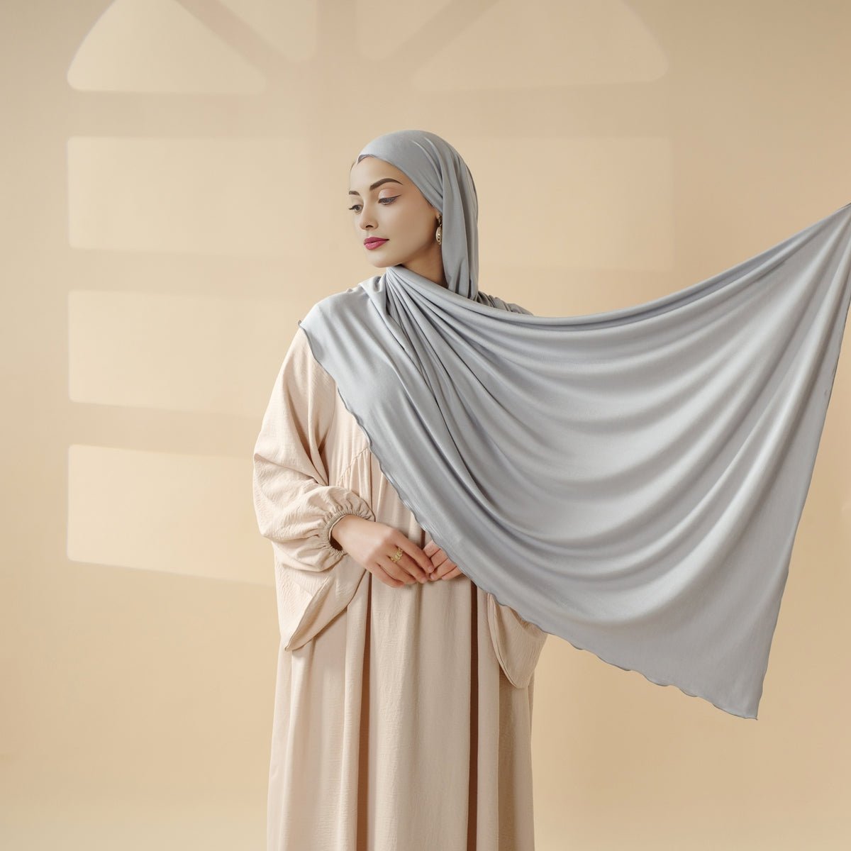 Hijab Perfect for Eid: Premium Modal Jersey Long Scarf – Soft, Breathable & Elegant in 8 Colors Shawl (MH105) - Mariam's Collection