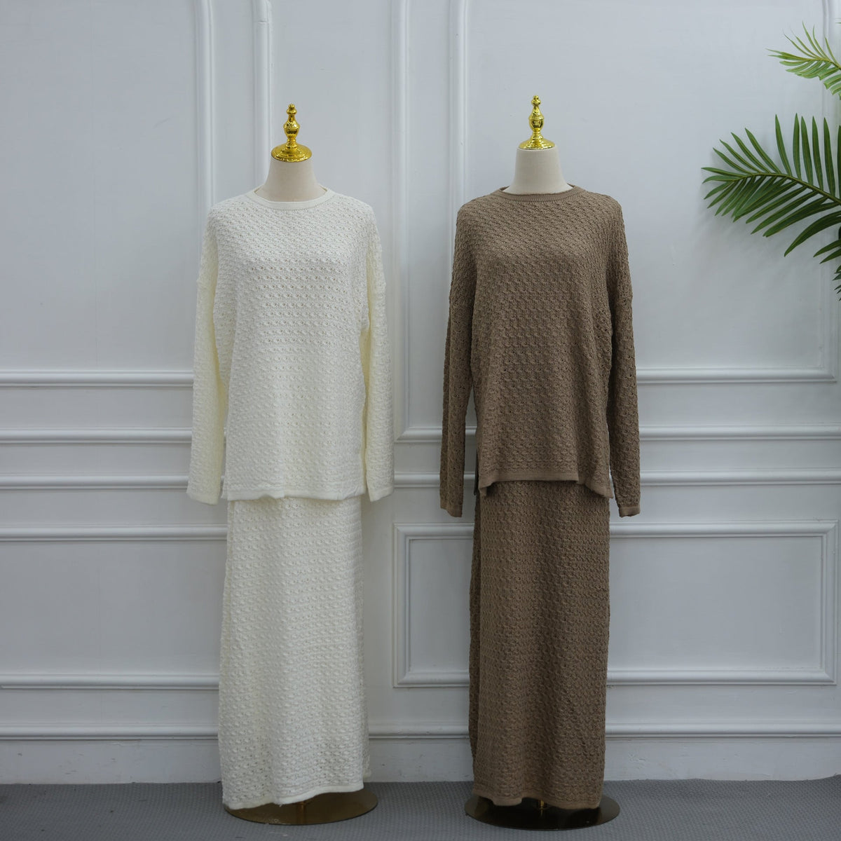 Crochet Knit Co-ord Set – Modest Maxi Skirt & Sweater