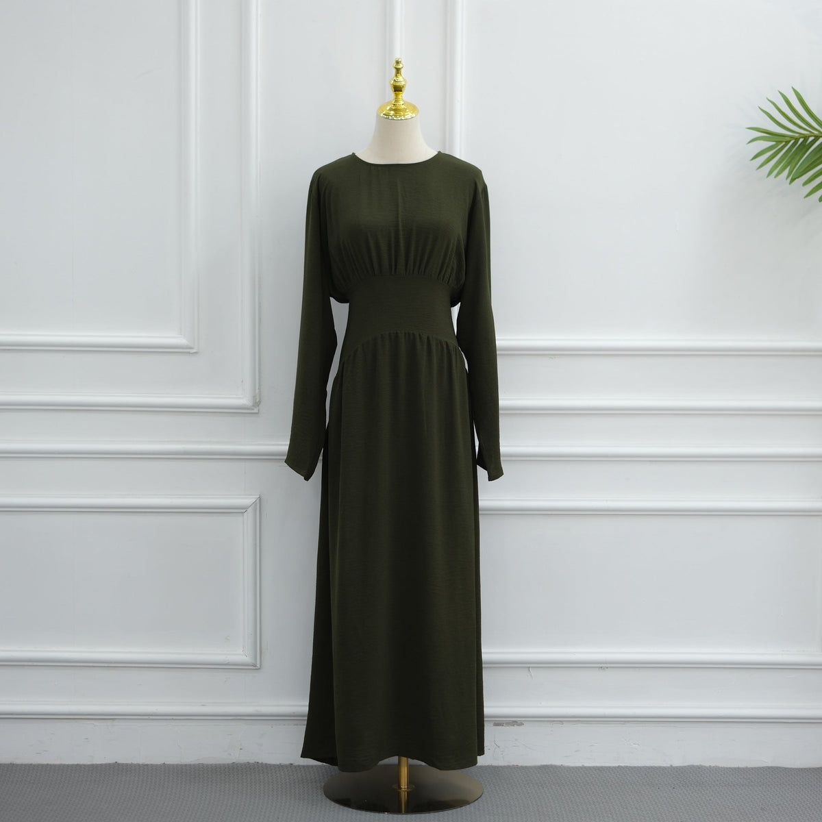 Size chart for ice silk crinkle gathered waist maxi dress
