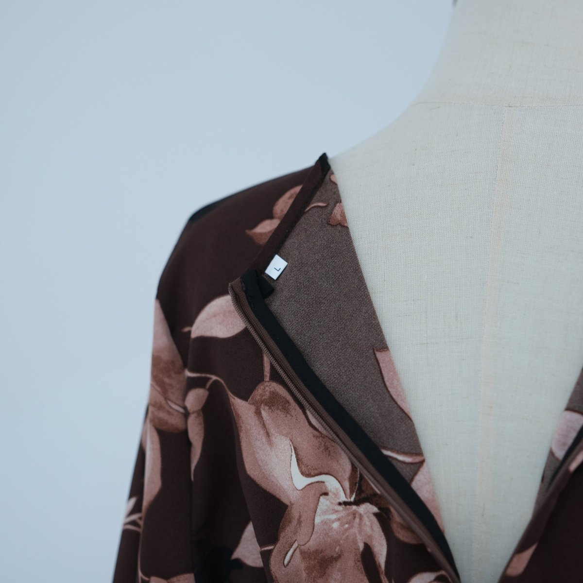 Ink Floral Satin Maxi Dress(MA434) - Mariam's Collection