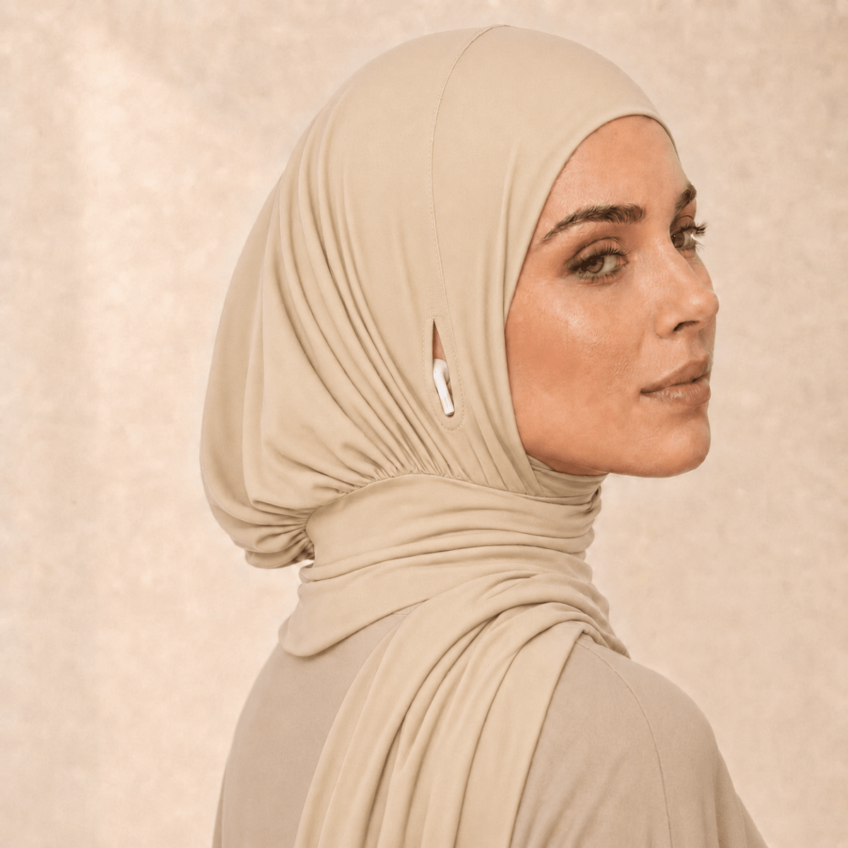 Instant Hijab | Snap-Close, Earphone-Friendly, Cotton Modal (MH225) - Mariam's Collection