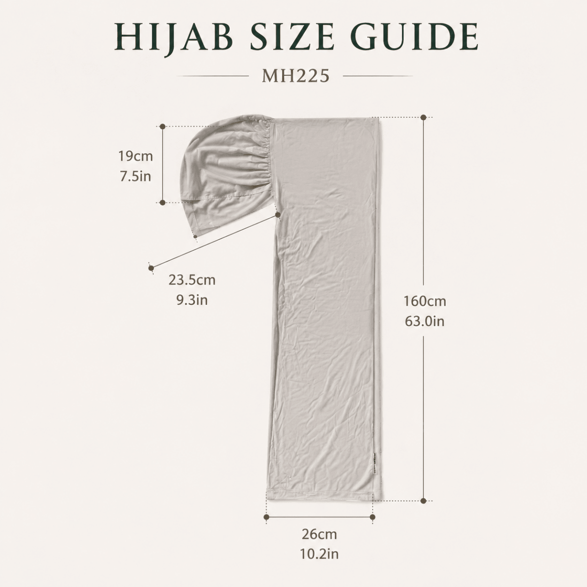 Instant Hijab | Snap-Close, Earphone-Friendly, Cotton Modal (MH225) - Mariam's Collection