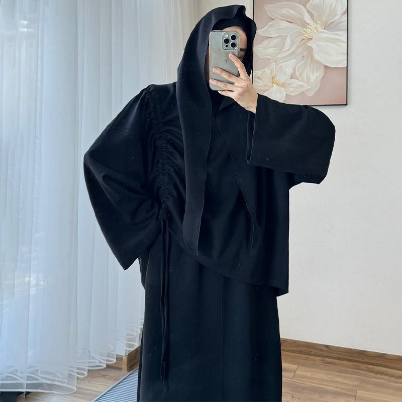 Integrated Hijab Hoodie & Maxi Skirt Set(MS194) - Mariam's Collection