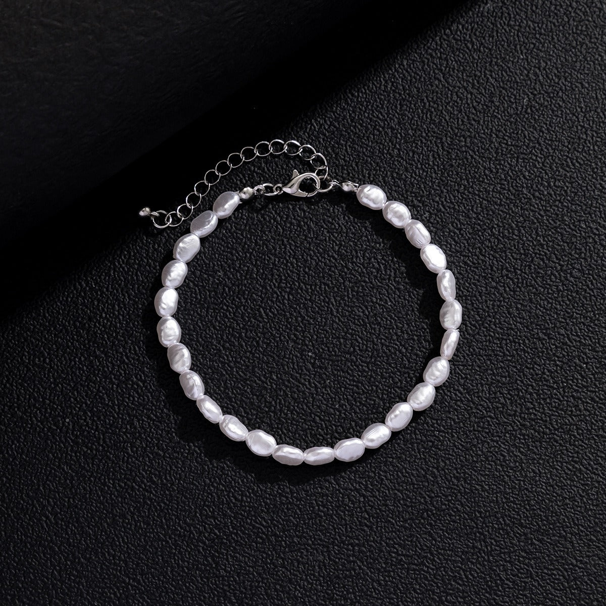 Irregular Freshwater Pearl Baroque Bracelet with Silver Clasp. (MAC252) - Mariam's Collection