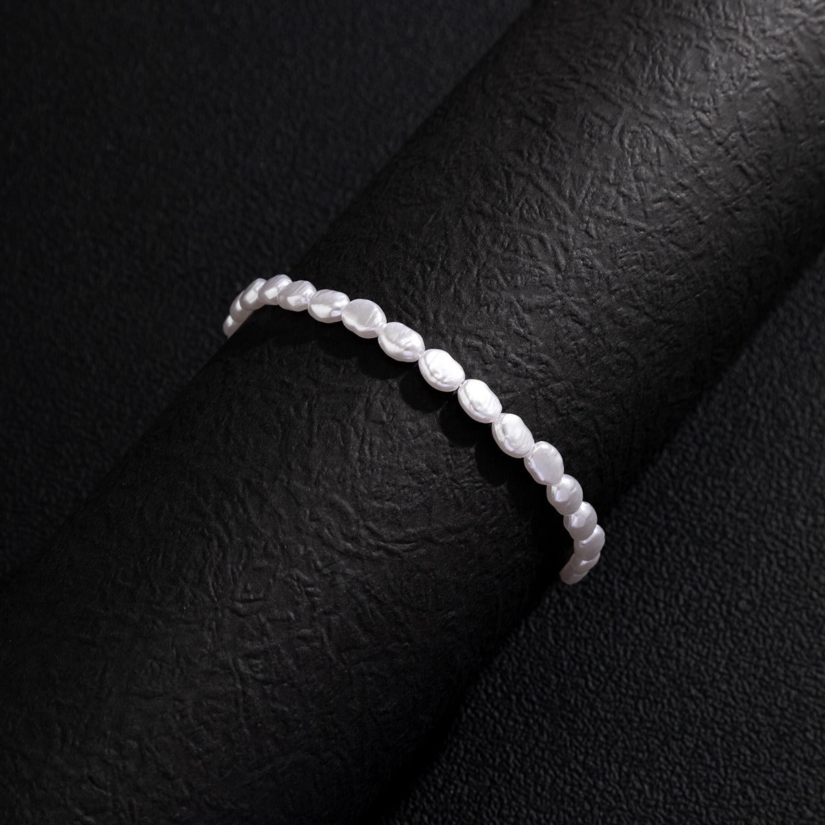 Irregular Freshwater Pearl Baroque Bracelet with Silver Clasp. (MAC252) - Mariam's Collection
