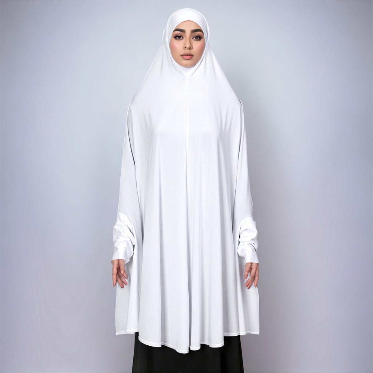 Khimar Prayer Dress with Sleeves(MJ023) - Mariam's Collection
