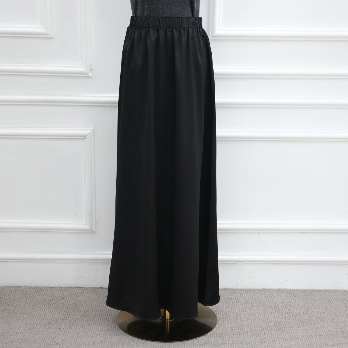 Lace Trim Contrast Panel Satin Top(MS408) - Mariam's Collection