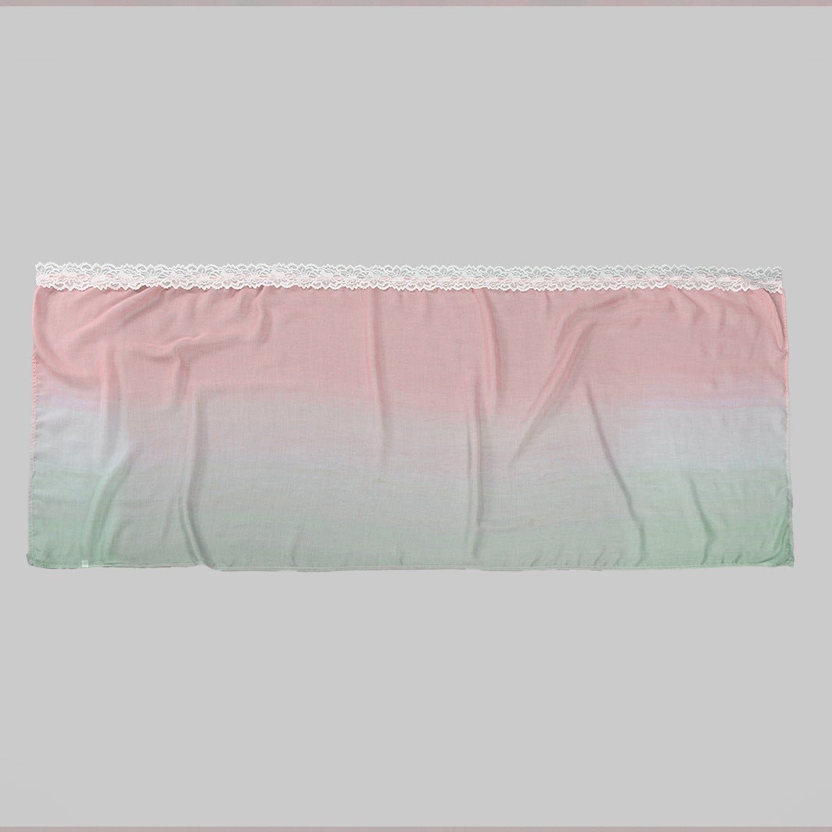 Lace Trim Print Hijab Shawl(MH224) - Mariam's Collection
