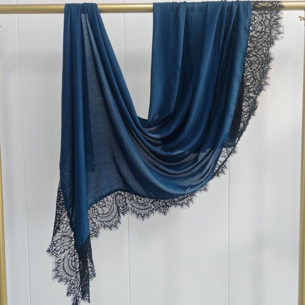 Lace Trim Rayon Hijab Scarf(MH211) - Mariam's Collection