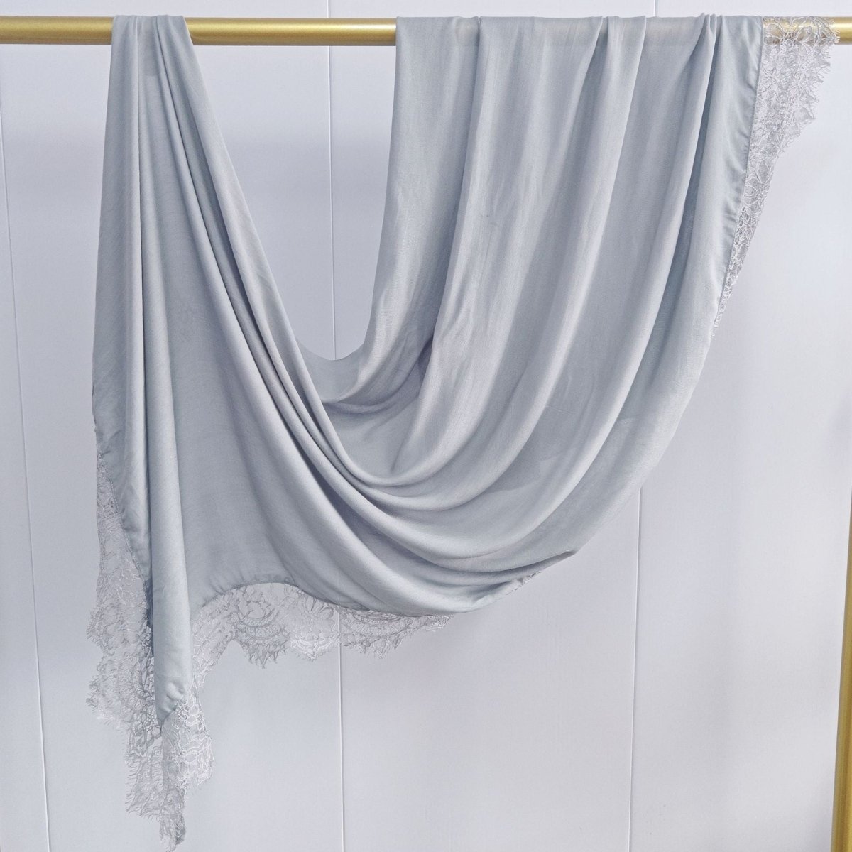Lace Trim Rayon Hijab Scarf(MH211) - Mariam's Collection