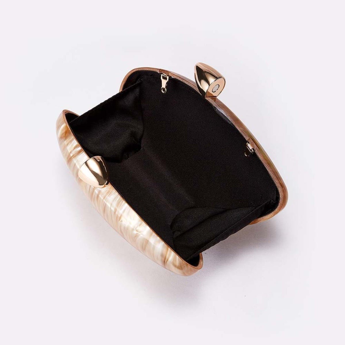 legant Marble Textured Pearlescent Bullet Acrylic Evening Clutch with Detachable Chain for Women(MAC256) - Mariam's Collection