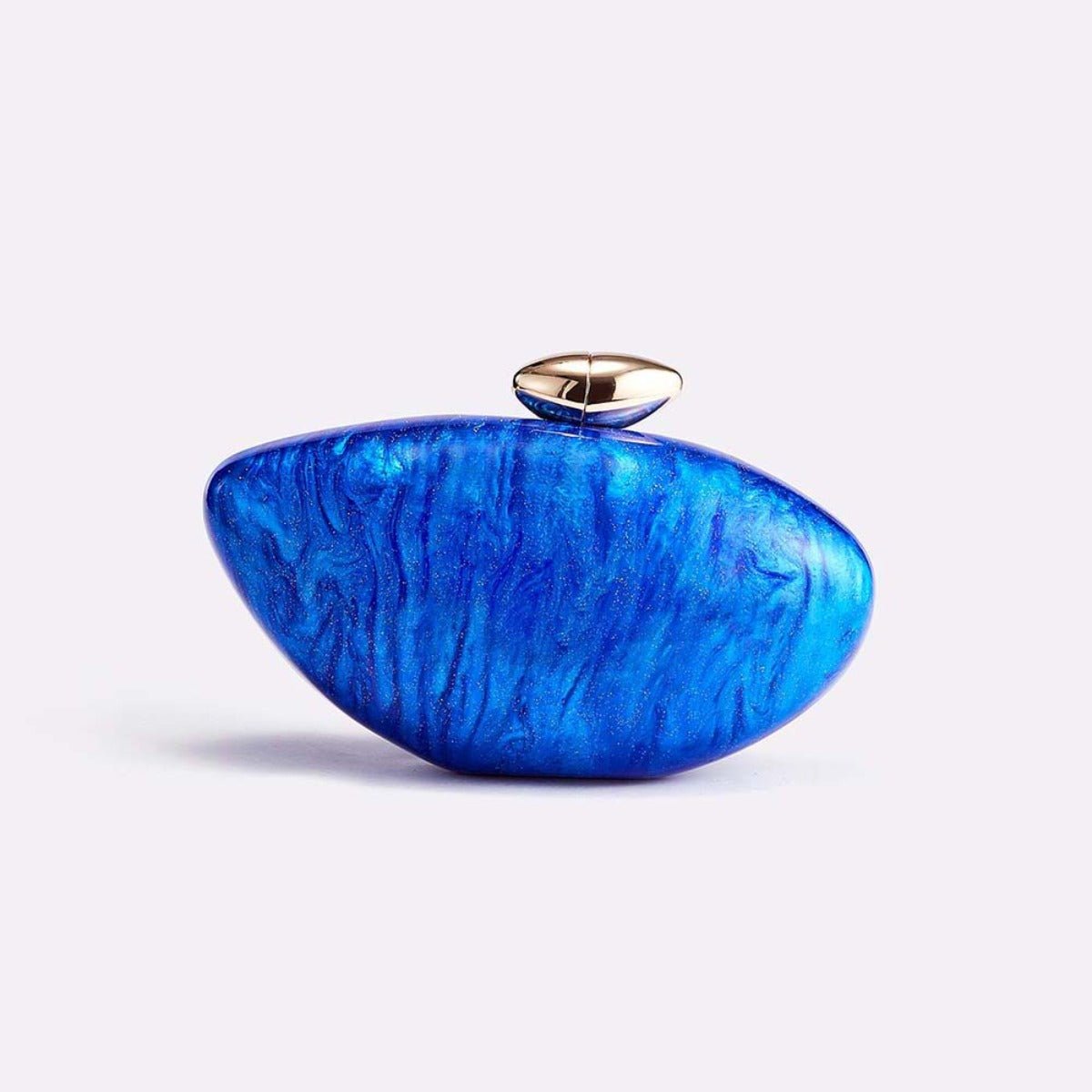 legant Marble Textured Pearlescent Bullet Acrylic Evening Clutch with Detachable Chain for Women(MAC256) - Mariam's Collection