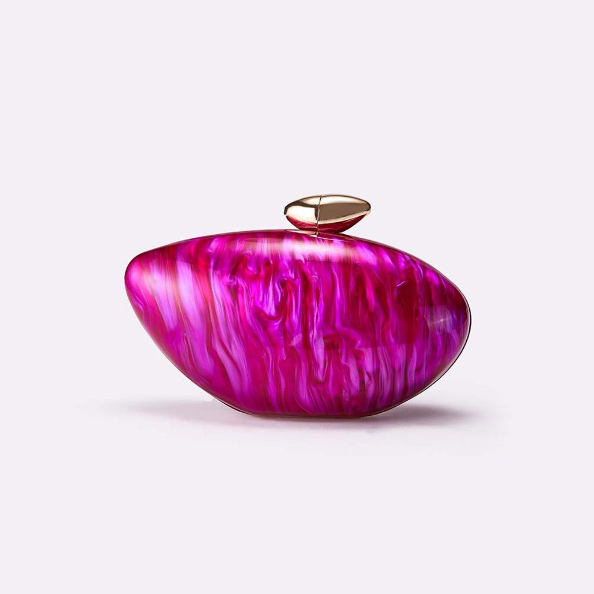 legant Marble Textured Pearlescent Bullet Acrylic Evening Clutch with Detachable Chain for Women(MAC256) - Mariam's Collection