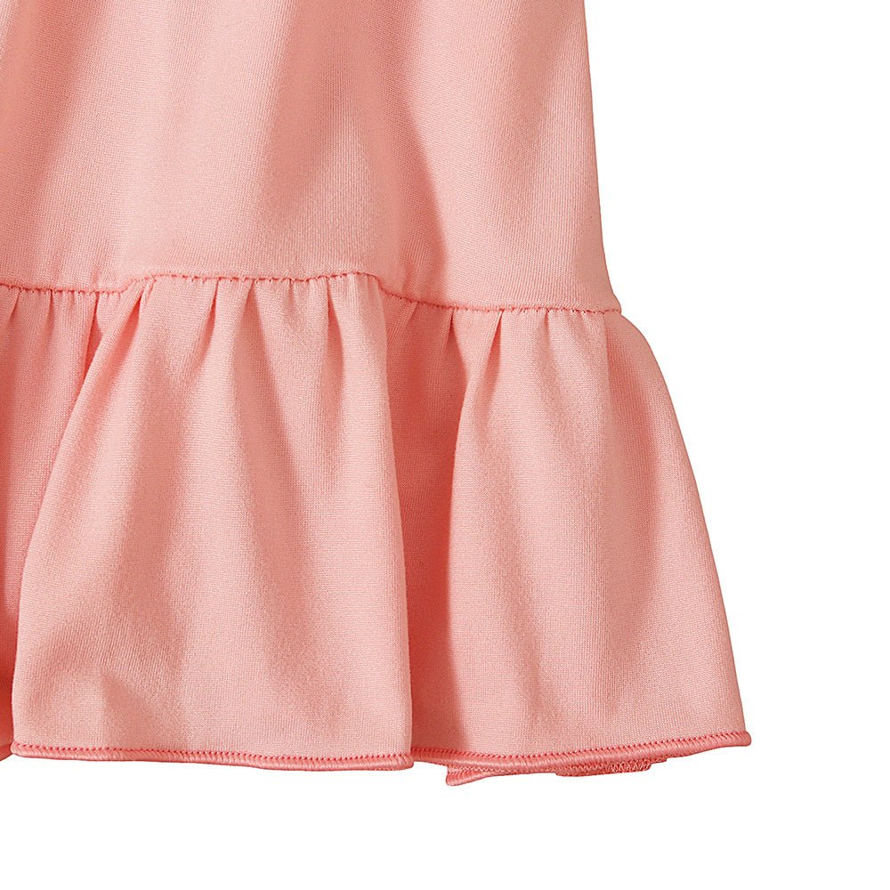 Little Muslimah Girls Dress & Hijab Set with Pom - Pom Trim (MKG028) - Mariam's Collection