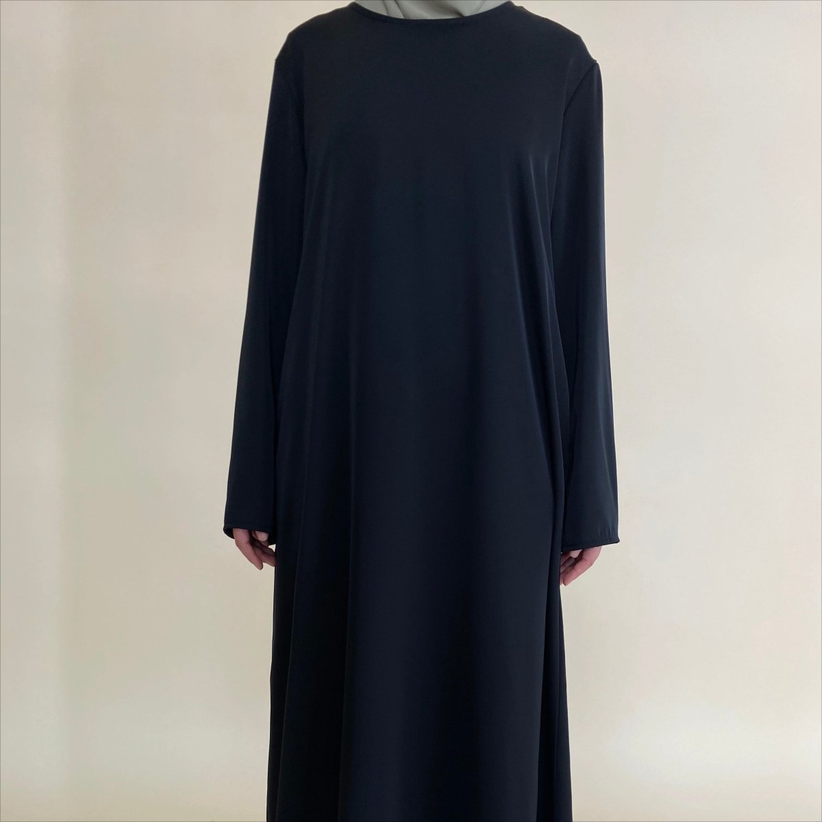 Long Sleeve Satin Inner Dress (MA061) - Mariam's Collection