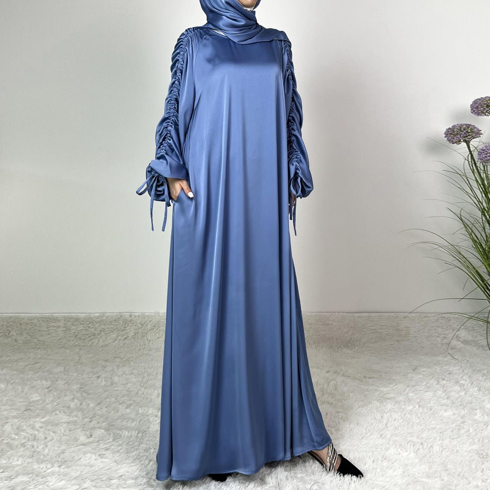 Loose Swing Adjustable Lantern Sleeve Abaya Dress. (MA167) - Mariam's Collection