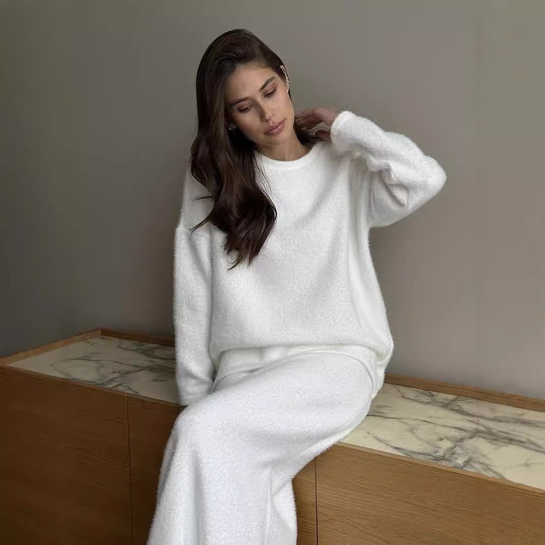 Luxe Fuzzy Sweater & Mermaid Skirt Set(MS192) - Mariam's Collection