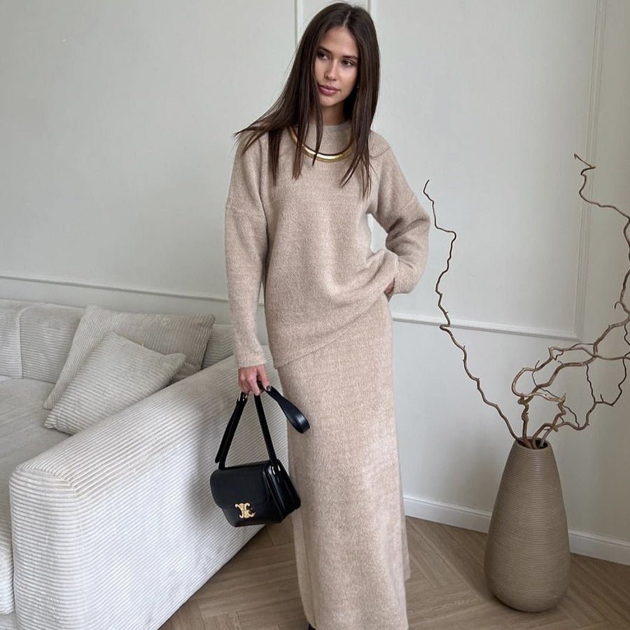 Luxe Fuzzy Sweater & Mermaid Skirt Set(MS192) - Mariam's Collection