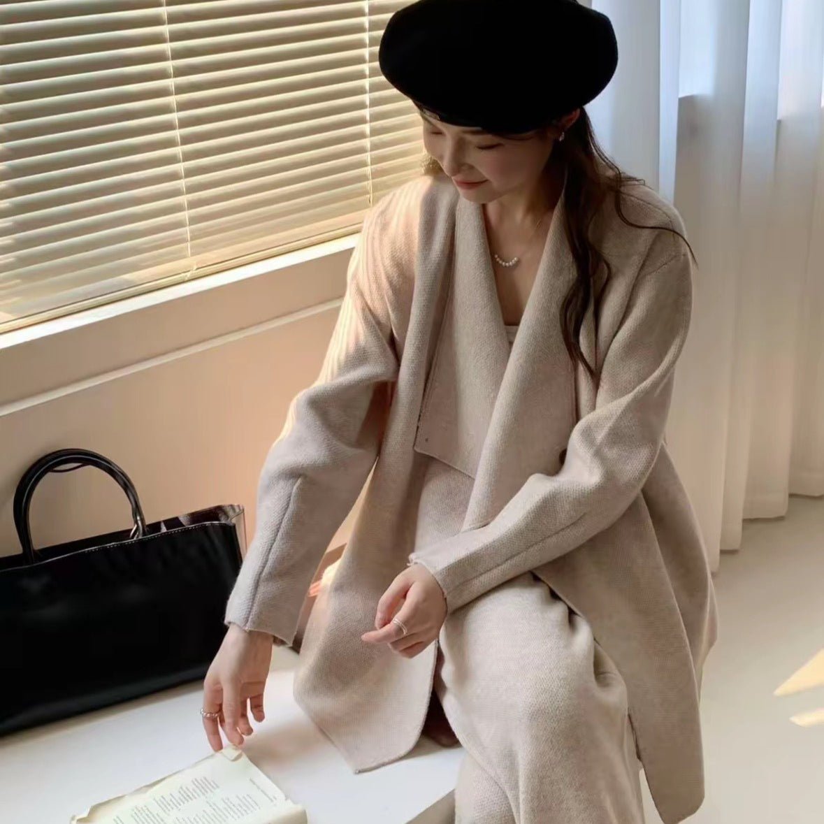 Luxe Knit Blazer & Wide - Leg Pants Set(MS197) - Mariam's Collection