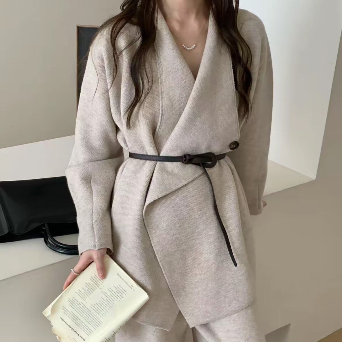 Luxe Knit Blazer & Wide - Leg Pants Set(MS197) - Mariam's Collection