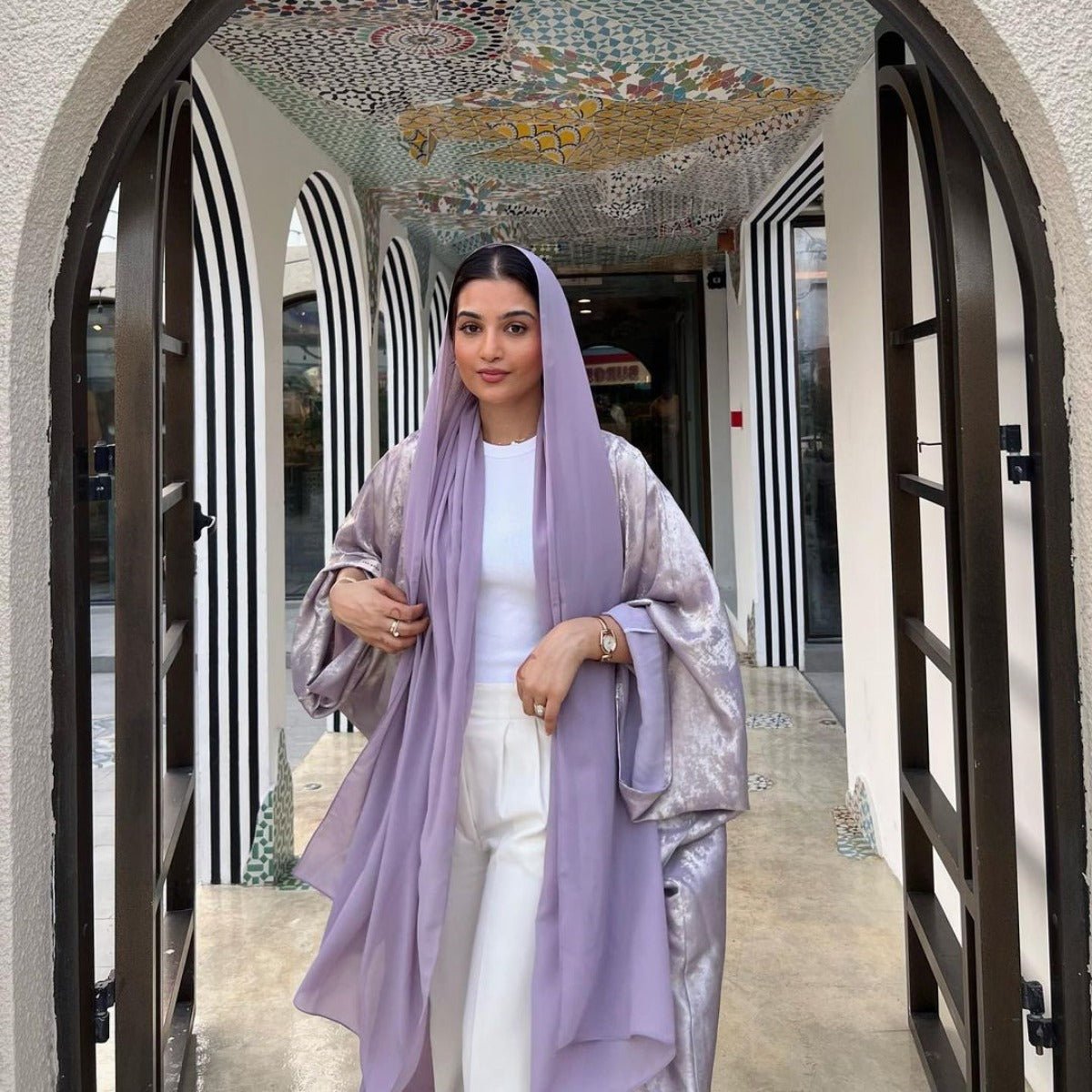 Luxury Modest Elegant Gown - Style Cardigan Abayas. (MOA164) - Mariam's Collection