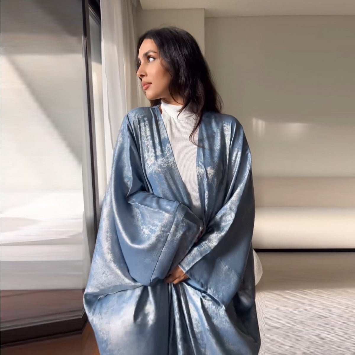 Luxury Modest Elegant Gown - Style Cardigan Abayas. (MOA164) - Mariam's Collection