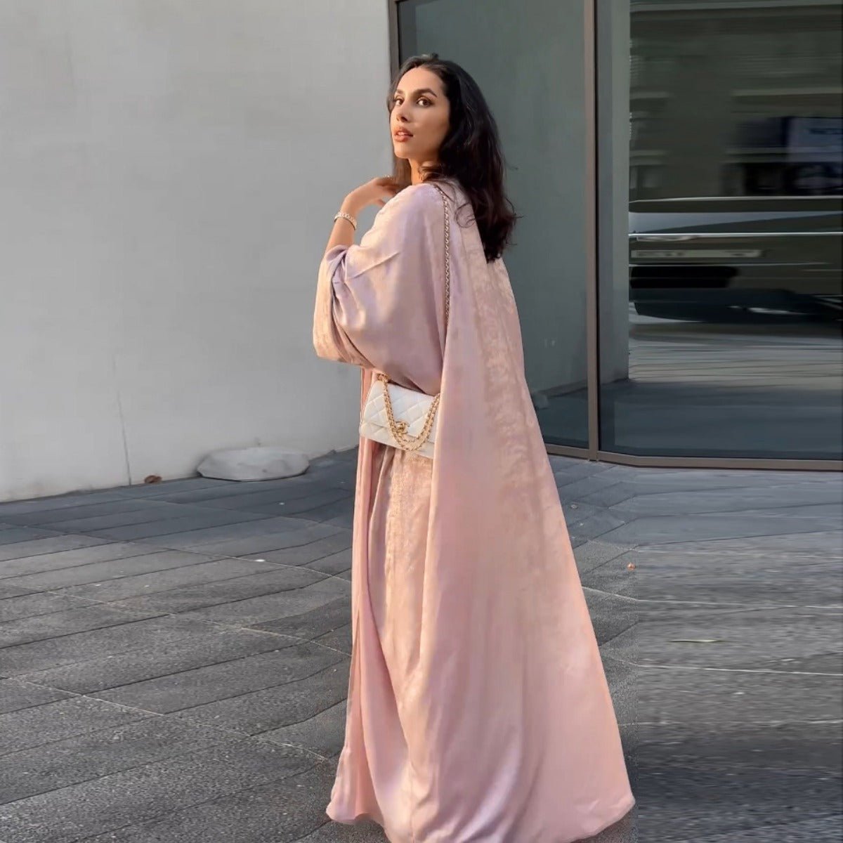 Luxury Modest Elegant Gown - Style Cardigan Abayas. (MOA164) - Mariam's Collection