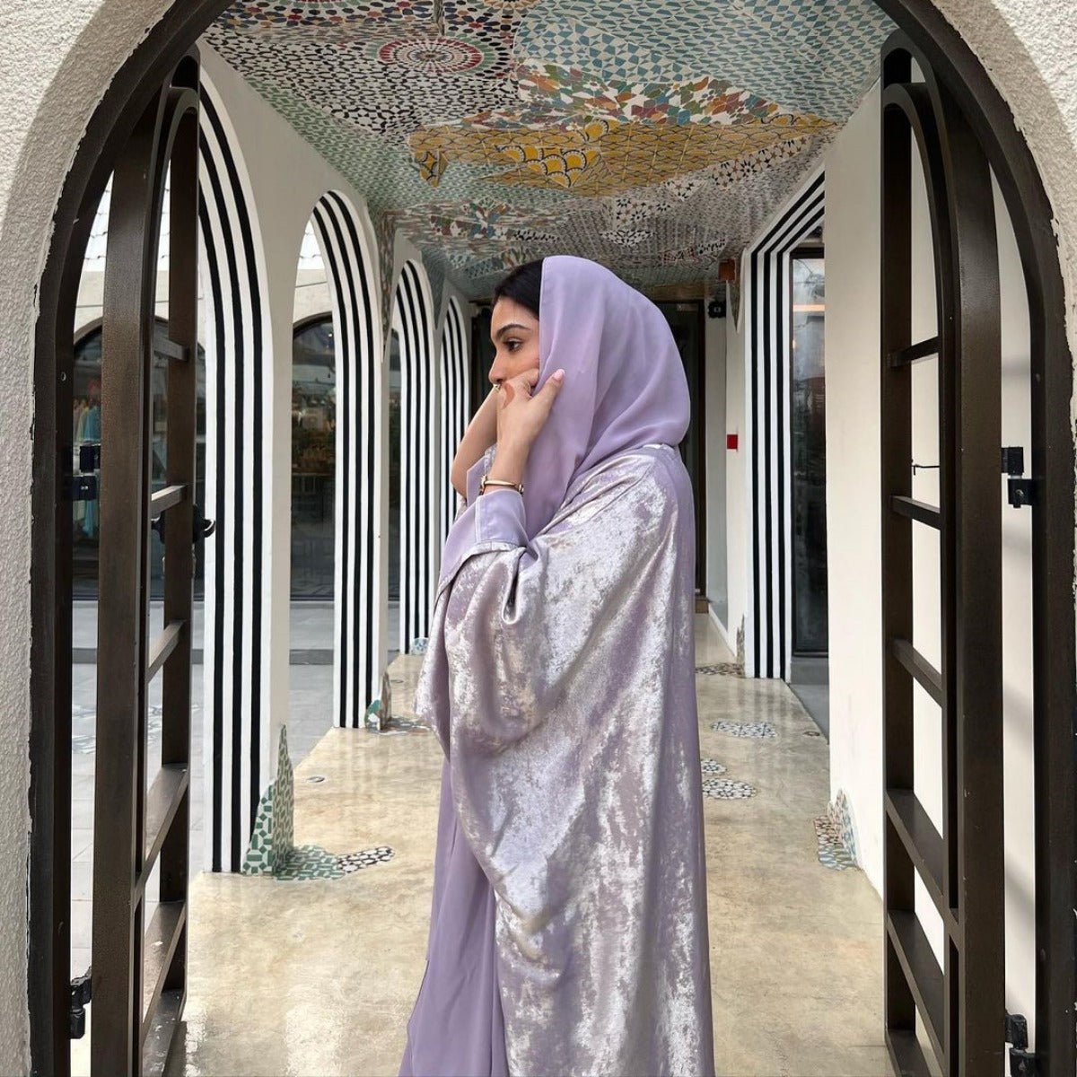 Luxury Modest Elegant Gown - Style Cardigan Abayas. (MOA164) - Mariam's Collection